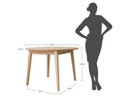 Round oak table 110 cm Orbetello