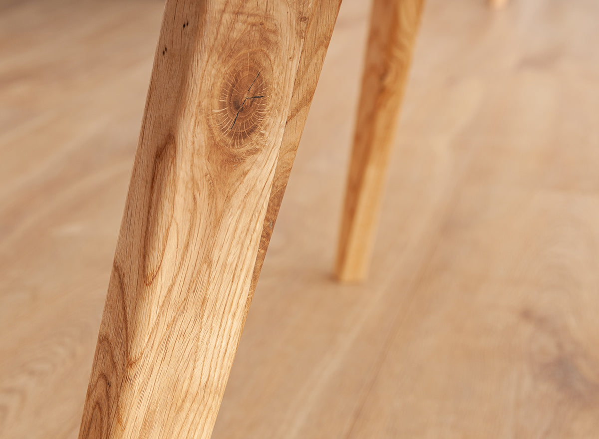 Oval oak coffee table 95x96 cm Orbetello