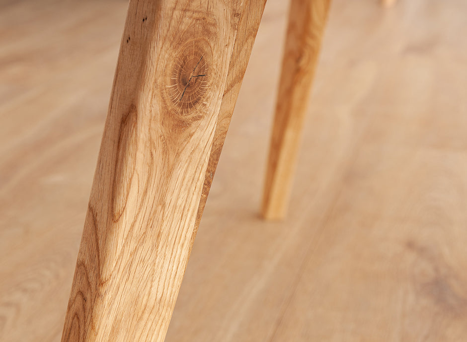 Oval oak coffee table 95x96 cm Orbetello