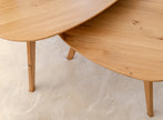 Oval oak coffee table 95x96 cm Orbetello