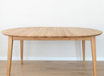 Round oak table 110 cm to 160 cm extendable Orbetello