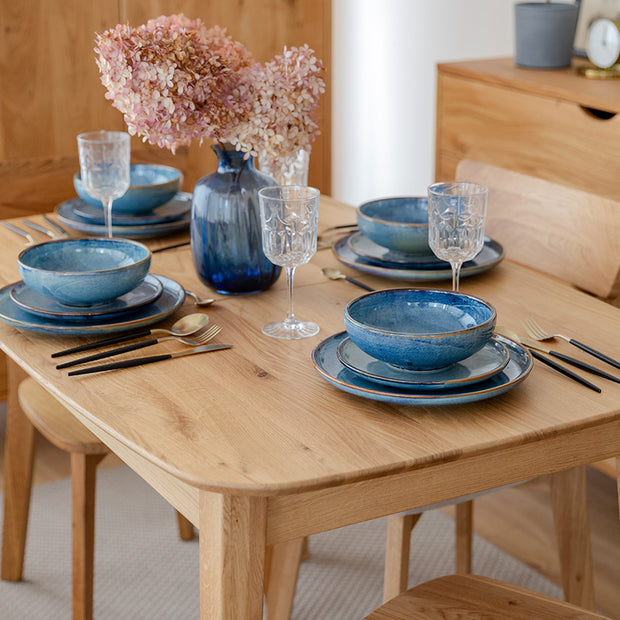 Rectangular extendable table 120cm, oak Orbetello