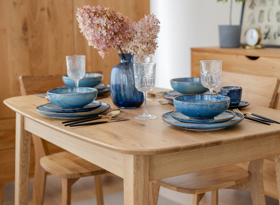 Rectangular extendable table 120cm, oak Orbetello