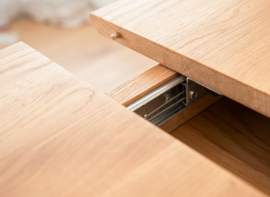 Rectangular extendable table 120cm, oak Orbetello