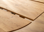 Round oak table 110 cm to 160 cm extendable Orbetello