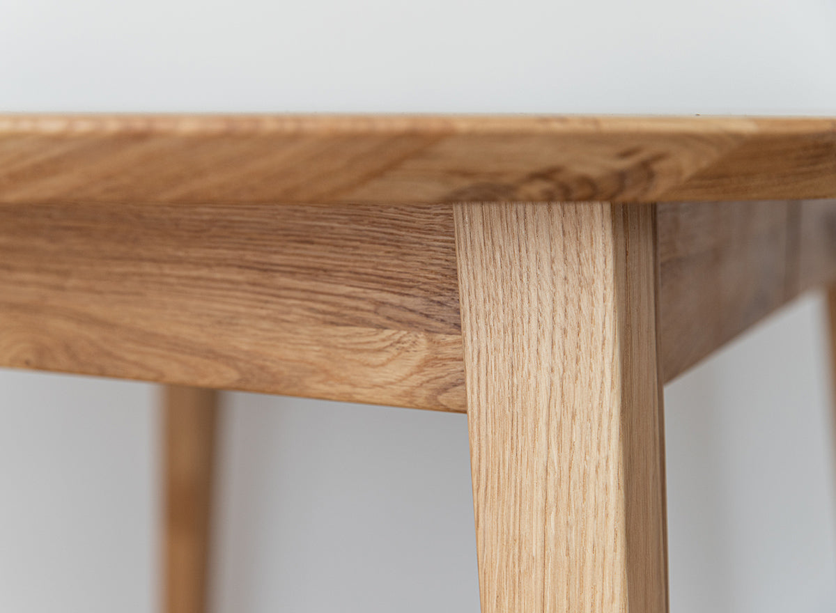 Round oak table 110 cm to 160 cm extendable Orbetello
