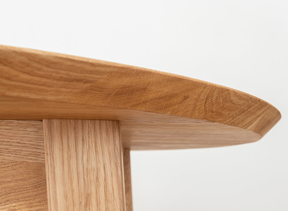 Round oak table 110 cm Orbetello